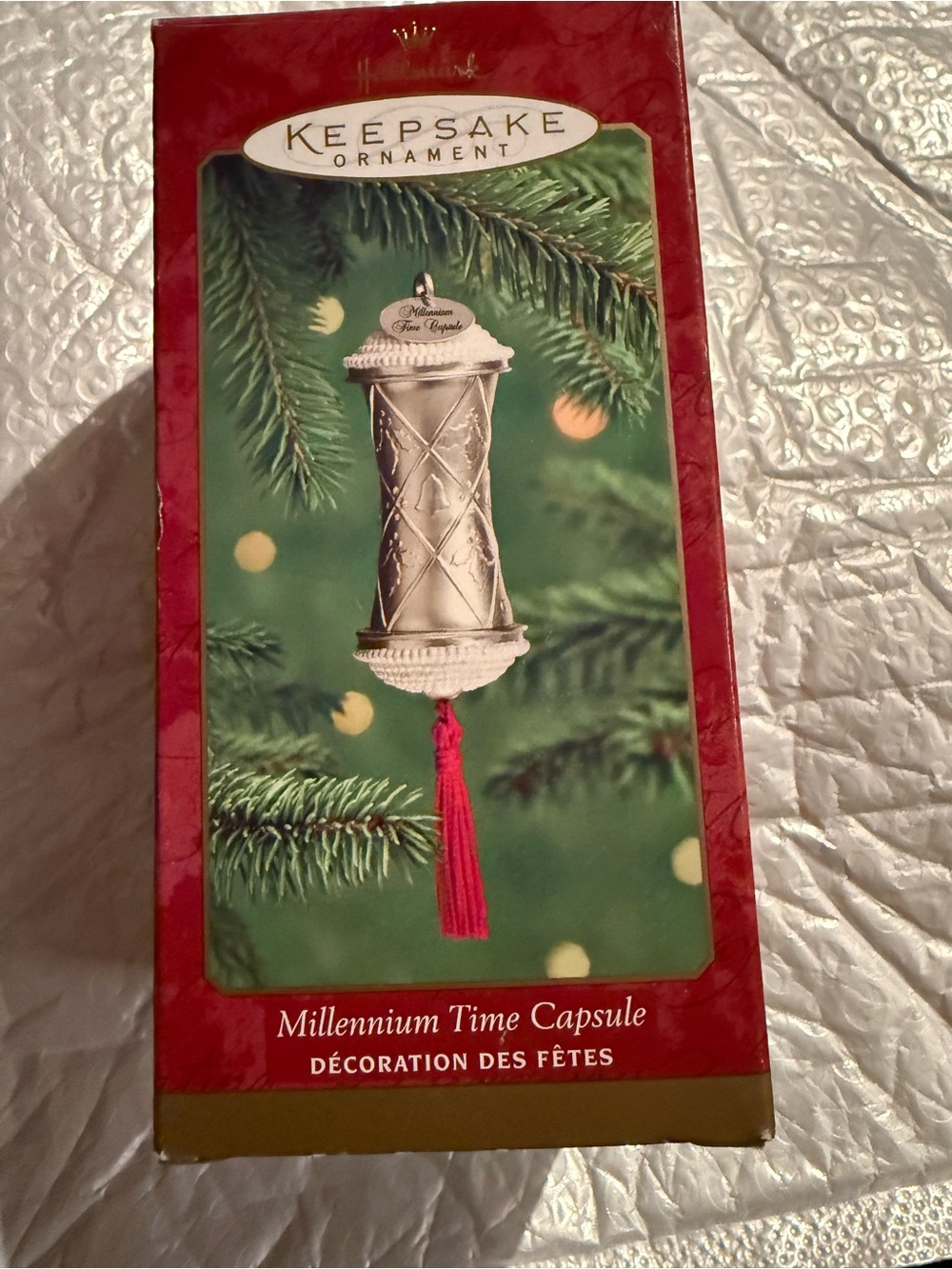 Keepsake Millennium Time Capsule Christmas Ornament. New